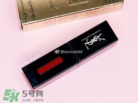 ysl黑管唇釉413是什么顏色？ysl圣羅蘭黑管唇釉413試色