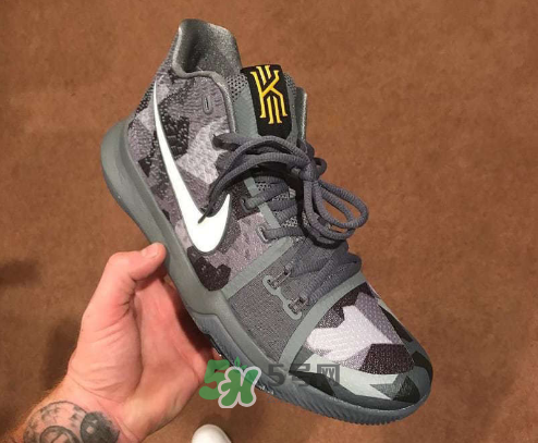 nike kyrie 3 girls eybl會發(fā)售嗎？歐文3代精英賽灰色迷彩實物