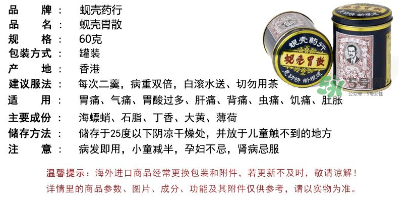 蜆殼胃散一天吃幾次？蜆殼胃散一次吃多少？
