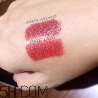 nars mona和mac chili顏色一樣嗎？nars mona和chili試色對(duì)比