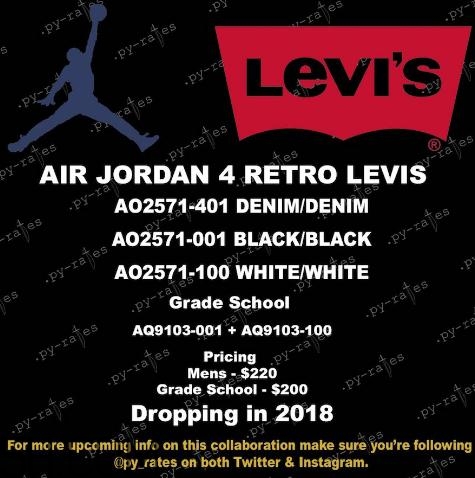 levis與air jordan 4聯(lián)名款實物什么樣_多少錢？