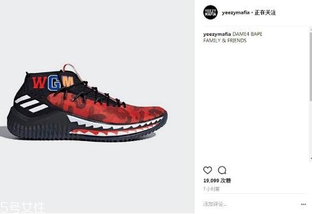 bape與adidas dame 4聯(lián)名有哪幾款_多少錢？
