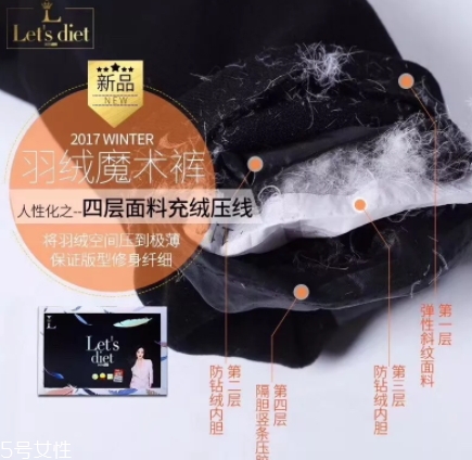 lets diet羽絨褲怎么樣？lets diet兩款尺碼選擇