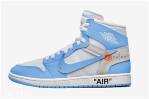off white聯(lián)名air jordan 1北卡藍配色發(fā)售時間_多少錢？